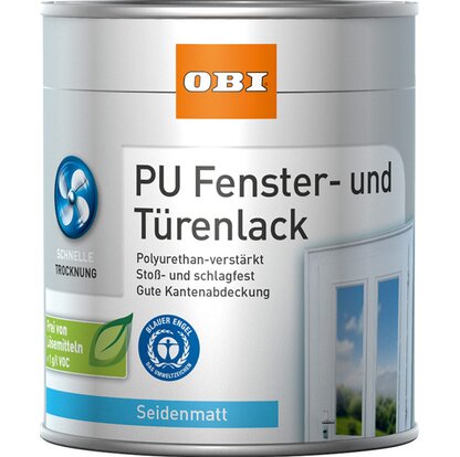 OBI Fenster- und Türenlack Weiß seidenmatt 375 ml