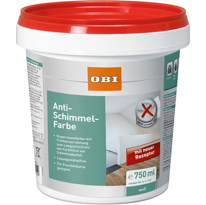 OBI Anti-Schimmel-Farbe Weiß 750 ml