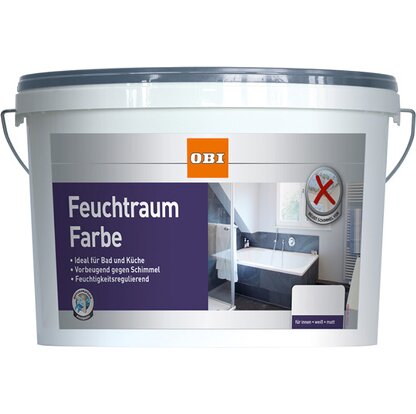 OBI Feuchtraumfarbe Weiß matt 2