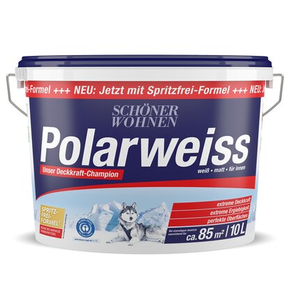 Schöner Wohnen Innen- und Wandfarbe Polarweiss matt 10 l