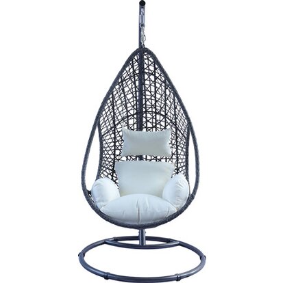 Hängesessel Pinamar aus Polyrattan Grau-Beige
