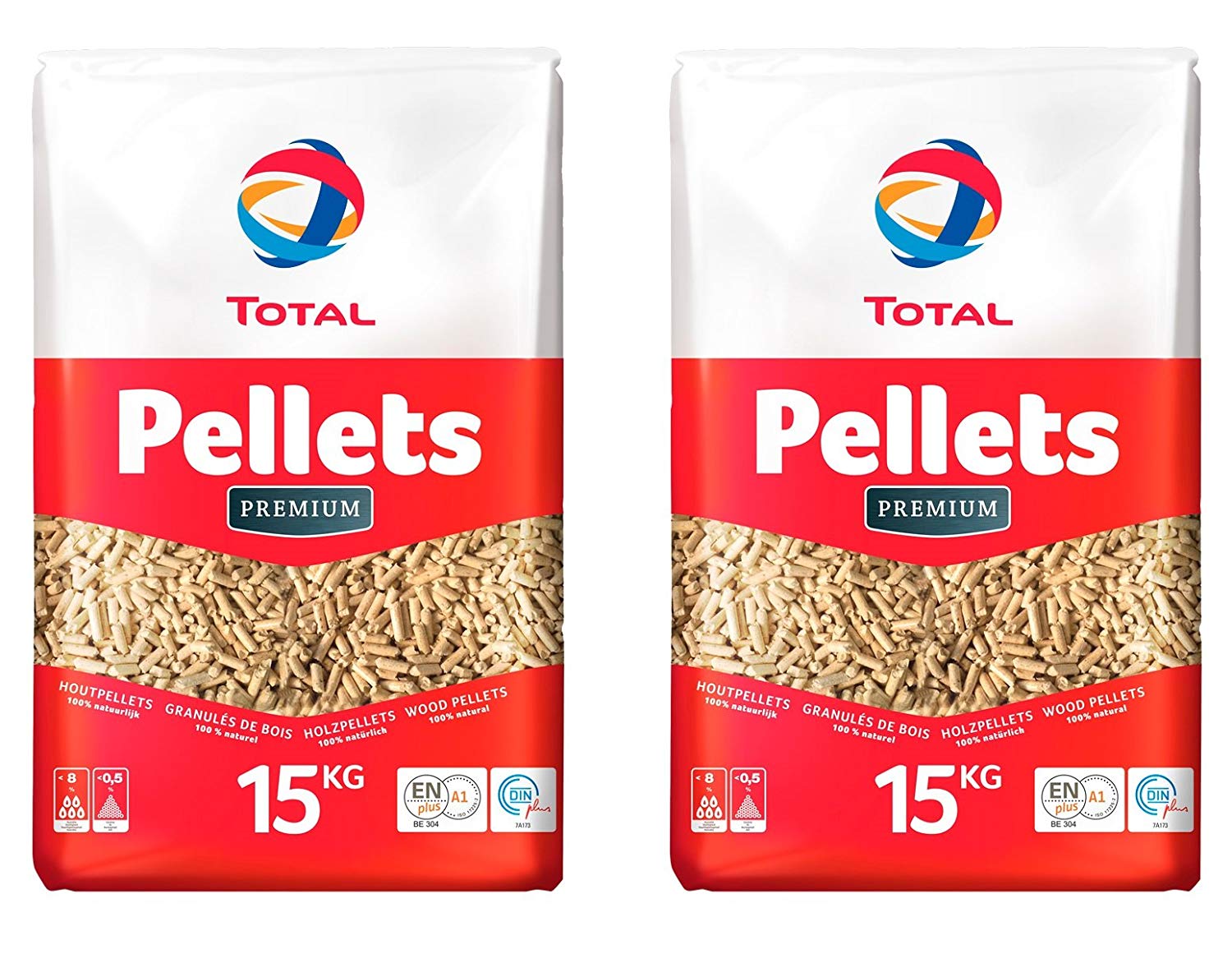 Insgesamt 2 x 15 kg Säcke Premium-Holzpellets