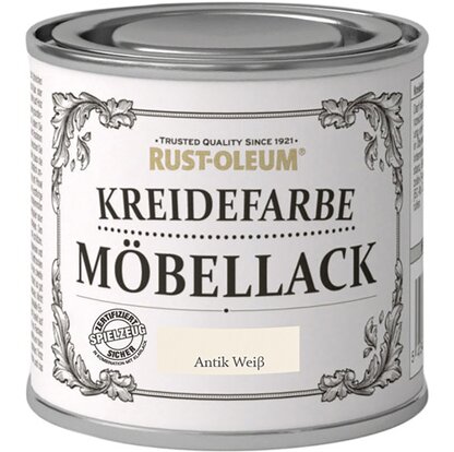 Rust-Oleum Möbellack Kreidefarbe Antikweiß Matt 125 ml