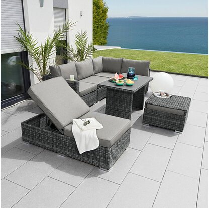 Greemotion Lounge-Set Bari 8-teilig Grau